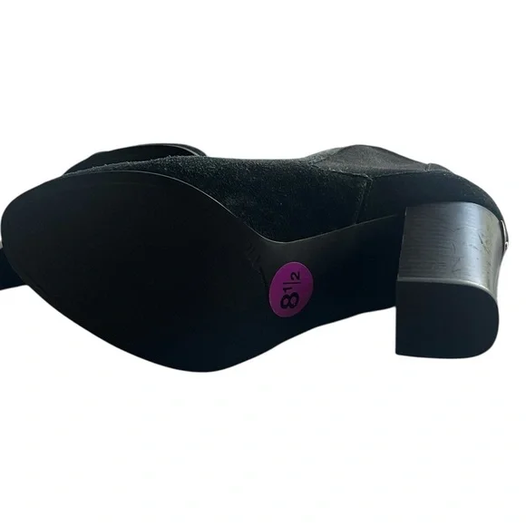 Michael Kors Black Suede Heeled Boots Size 8.5 NWOT - Picture 6 of 9